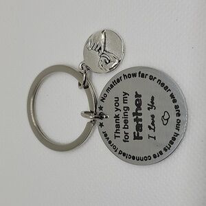Father I Love You Charm Keyring